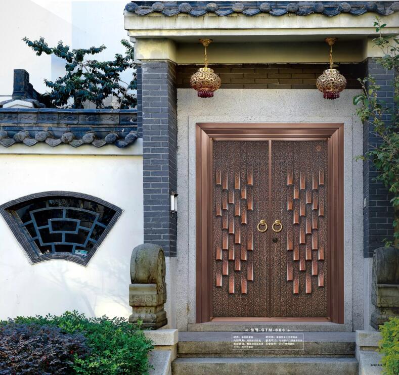 西安天卓新中式銅門(mén)，手工鍛打，古典魅力與現(xiàn)代藝術(shù)的碰撞