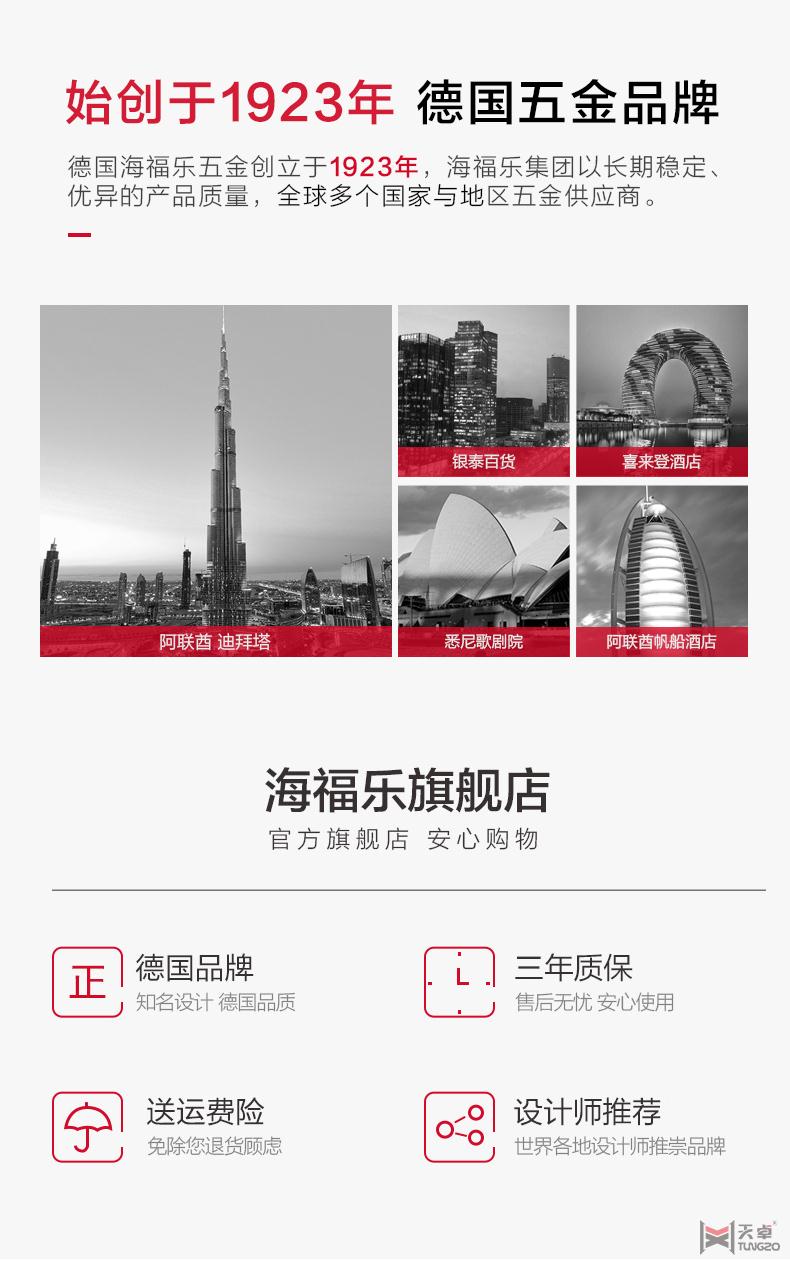 海福樂(lè)135°雙向玻璃夾