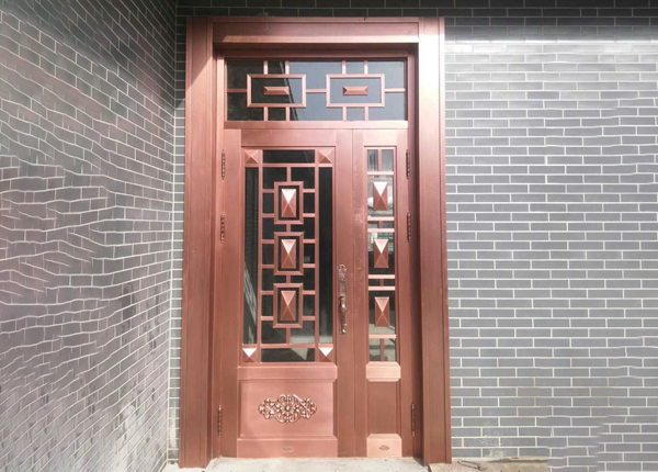 玻璃子母銅門(mén)