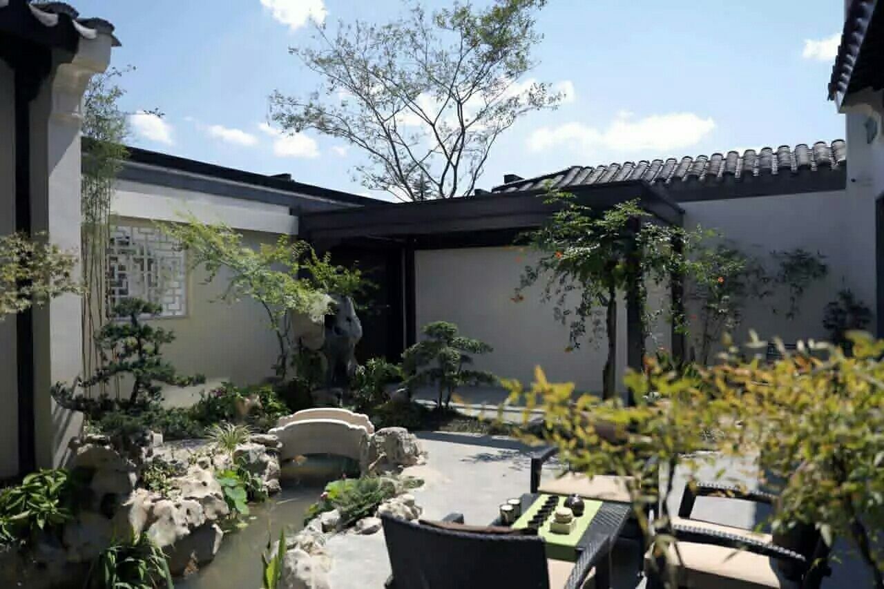西安農(nóng)村庭院銅門，農(nóng)村中式院子